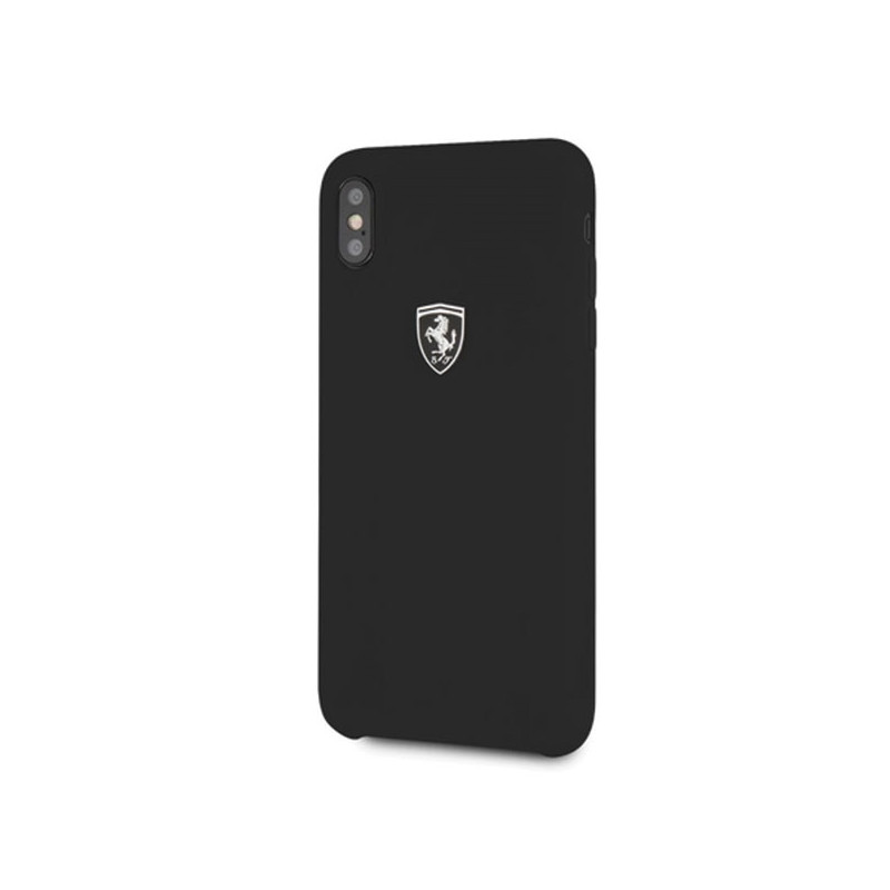 Kryt Ferrari SILICONE Off Track pro iPhone XS Max - černá/černá