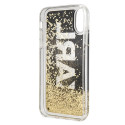 Kryt Karl Lagerfeld KARL LOGO Glitter iPhone X/Xs - černý
