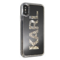 Kryt Karl Lagerfeld KARL LOGO Glitter iPhone X/Xs - černý