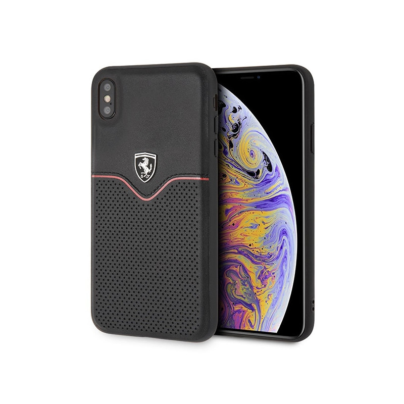 Kryt Ferrari FEOVEHCI65BK pro iPhone Xs Max - černý/černý