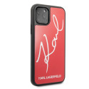 Kryt Karl Lagerfeld GLITTER Karl Signature iPhone 11 Pro - červená