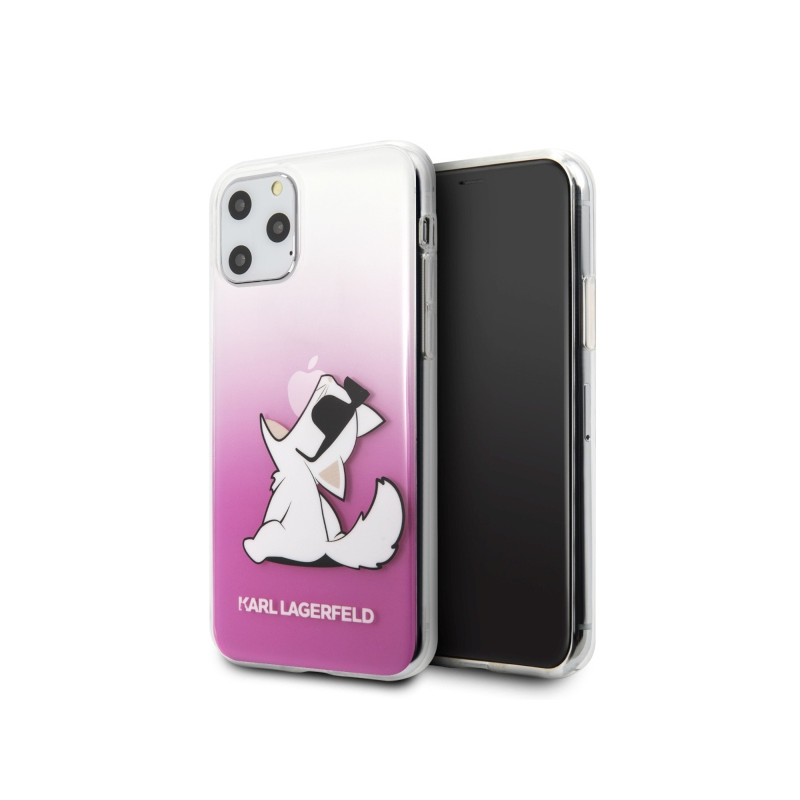 Kryt Karl Lagerfeld KLHCN65CFNRCPI pro iPhone 11 Pro Max - růžový/pink Choupette Fun