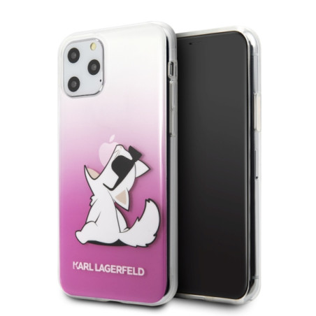 Kryt Karl Lagerfeld Choupette Fun iPhone 11 Pro Max - růžový