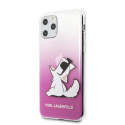 Kryt Karl Lagerfeld Choupette Fun iPhone 11 Pro Max - růžový