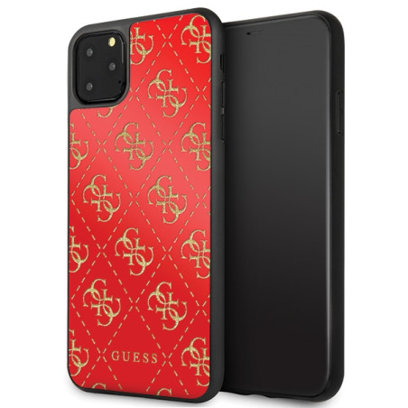 Kryt Guess GUHCN654GGPRE iPhone 11 Pro Max - červený glitter