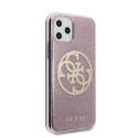 Kryt Guess Glitter 4G Circle pro iPhone 11 Pro - růžový