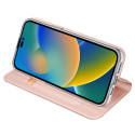 DUX DUCIS SkinPro kryt typu kniha pro iPhone 14 Pro, růžovo-zlatý