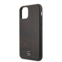 Kryt Mercedes Wood Line ROSEWOOD pro iPhone 11 Pro - hnědý