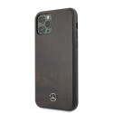 Kryt Mercedes Wood Line Rosewood iPhone 11 Pro Max - hnědý