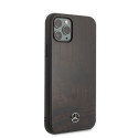 Kryt Mercedes Wood Line Rosewood iPhone 11 Pro Max - hnědý