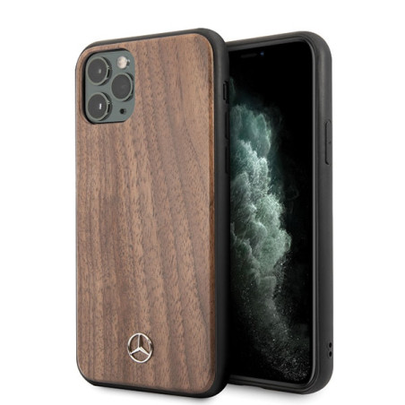 Kryt Mercedes WOOD LINE Walnut pro iPhone 11 Pro Max