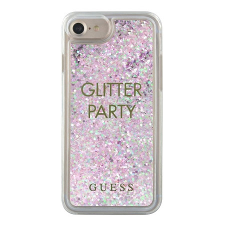 Kryt Guess GUHCP7GLUQPU Party Glitter Liquid pro iPhone - fialová