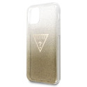 Kryt Guess Glitter Triangle iPhone 11 Pro Max – zlatá