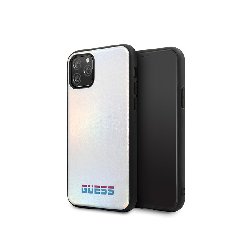 Kryt Guess IRIDESCENT pro iPhone 11 Pro - stříbrná