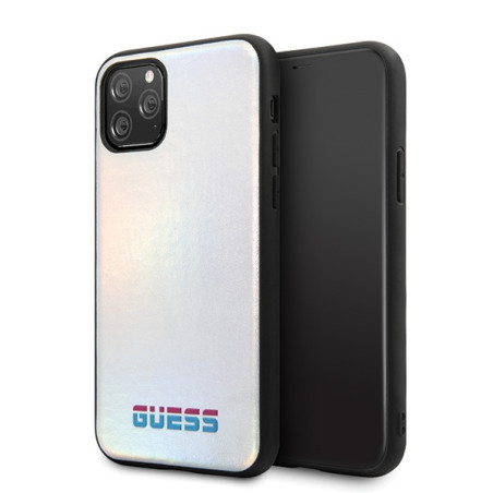 Kryt Guess IRIDESCENT pro iPhone 11 Pro - stříbrná