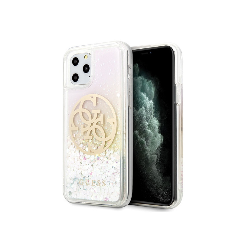 Kryt Guess GUHCN58LGIRGP pro iPhone 11 Pro - gradientní liquid glitter (circle logo)