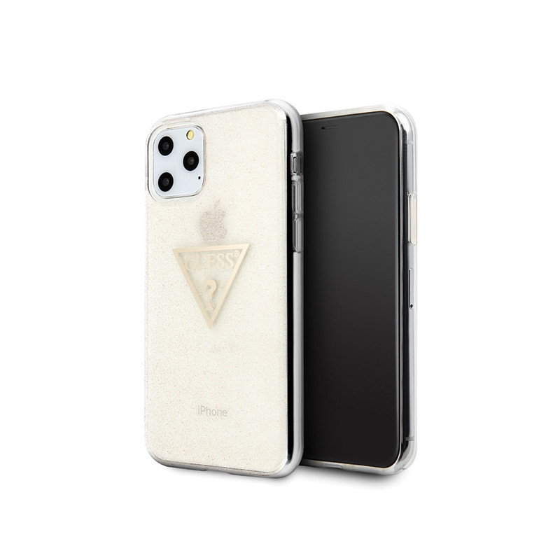 Kryt Guess GUHCN58SGTLGO pro iPhone 11 Pro - zlatá (Glitter Triangle)