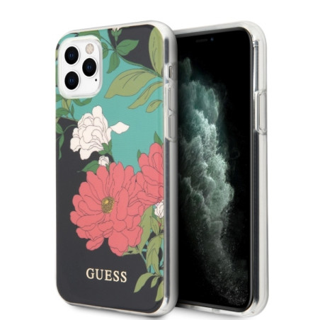 Kryt Guess Flower Collection pro iPhone 11 Pro - černá