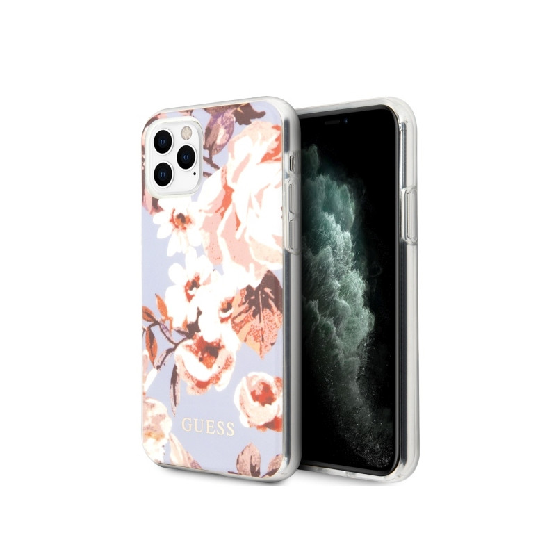 Kryt Guess Flower Collection pro iPhone 11 Pro Max - fialová
