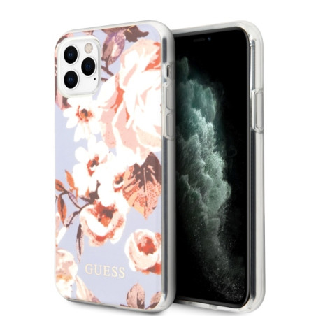Kryt Guess Flower Collection pro iPhone 11 Pro Max – fialová