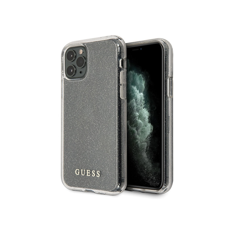 Kryt Guess GUHCN58PCGLSI pro iPhone 11 Pro - stříbrná/glitter