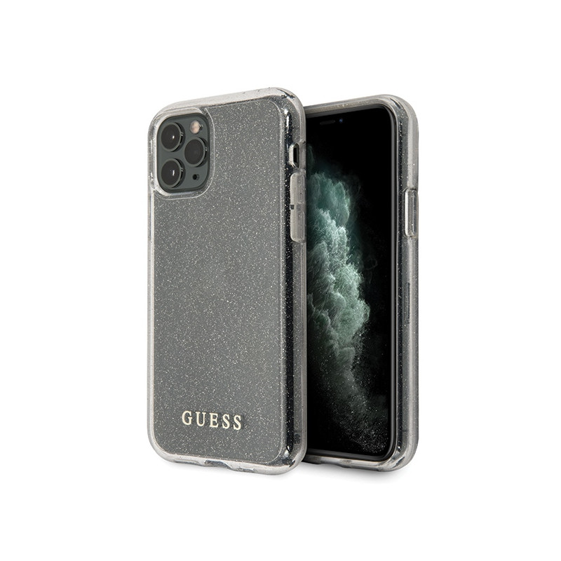 Kryt Guess GUHCN65PCGLSI pro iPhone 11 Pro Max - stříbrná (glitter)