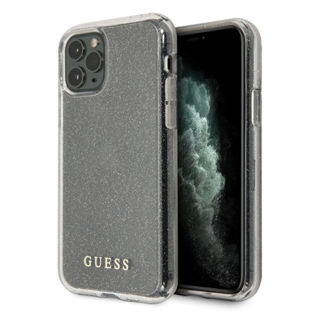 Kryt Guess GUHCN65PCGLSI pro iPhone 11 Pro Max - glitter stříbrný