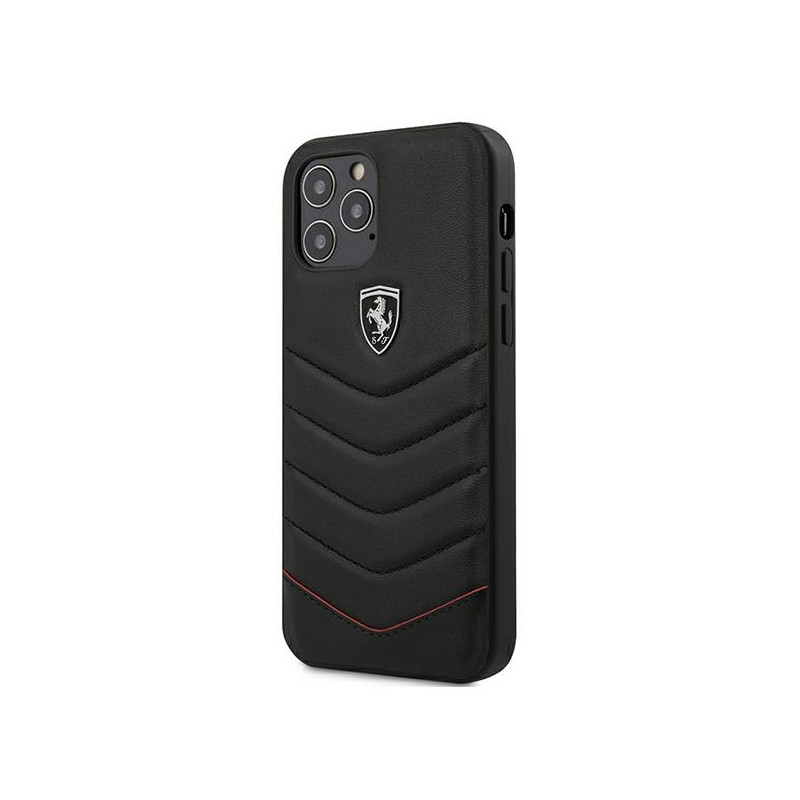 Kryt Ferrari OFF TRACK QUILTED pro iPhone 12 Pro Max - černá/černá