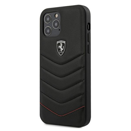 Kryt Ferrari OFF TRACK QUILTED iPhone 12 Pro Max - černá