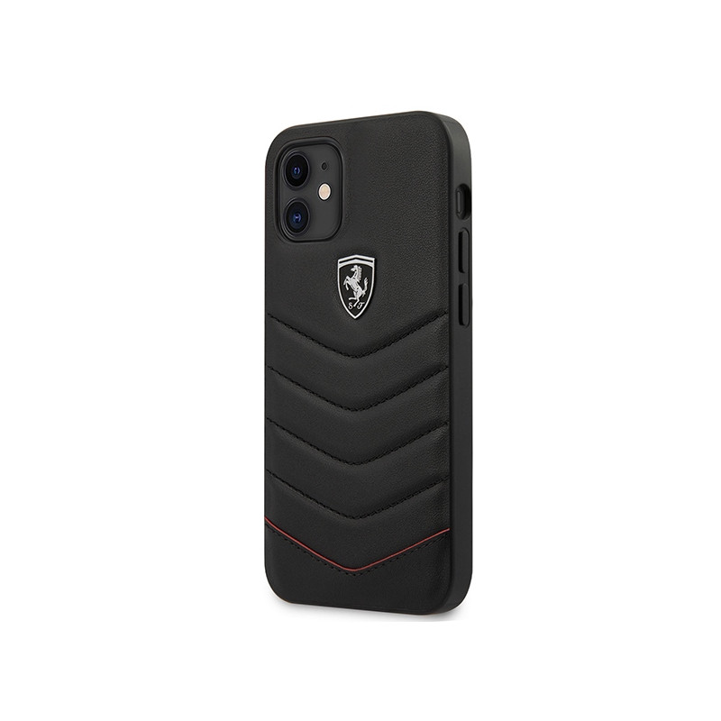 Kryt Ferrari OFF TRACK QUILTED pro iPhone 12 mini - black/black