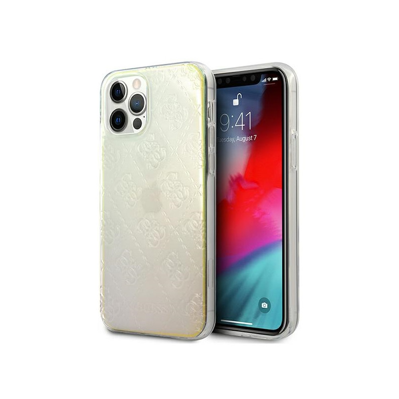 Kryt Guess GUHCP12M3D4GIRBL pro iPhone 12 / iPhone 12 Pro - opal