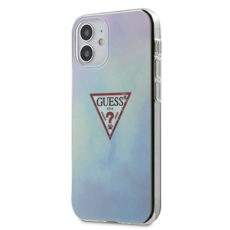 Kryt Guess Tie & Dye pro iPhone 12 mini - modrý