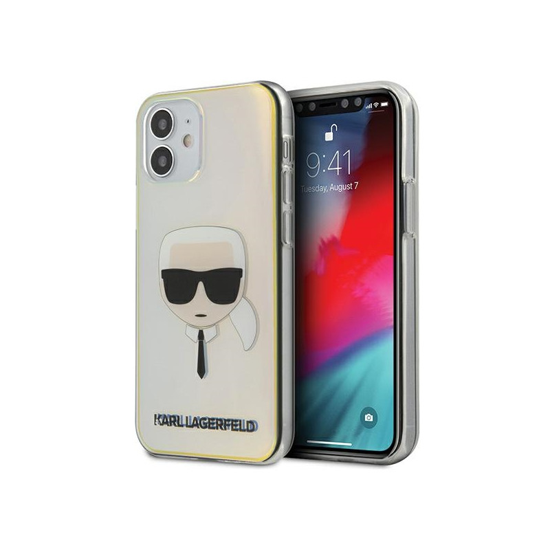 Kryt Karl Lagerfeld IRIDESCENT Karl's Head pro iPhone 12 mini - multicolor (opal)