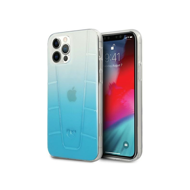 Kryt Mercedes Transparent Line pro iPhone 12 / iPhone 12 Pro - modrá