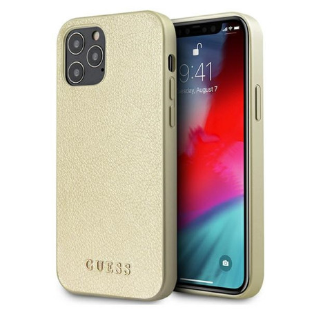 Kryt Guess Iridescent pro iPhone 12 Pro Max - zlatá