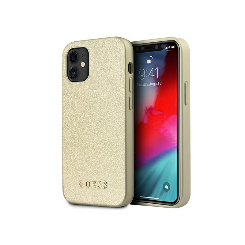 Kryt Guess IRIDESCENT pro iPhone 12 mini - zlatá