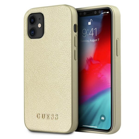 Kryt Guess IRIDESCENT pro iPhone 12 mini – zlatá