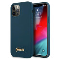 Kryt Guess Silicone Vintage pro iPhone 12 Pro Max - modrá