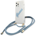 Kryt Guess Script Vintage pro iPhone 12/12 Pro modrá/transparent