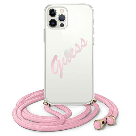 Kryt Guess GUHCP12MCRTVSPI pro iPhone 12/12 Pro - růžová