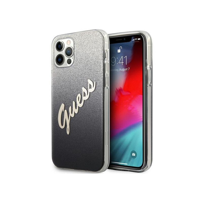 Kryt Guess GUHCP12MPCUGLSBK pro iPhone 12/12 Pro - black/black
