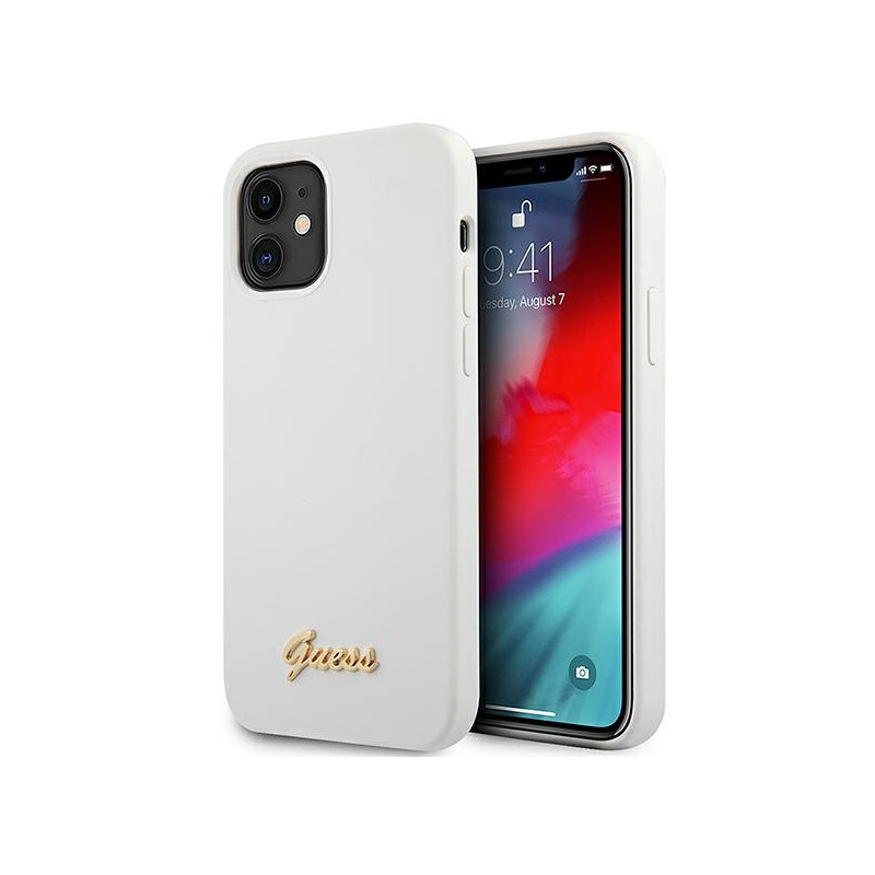 Kryt Guess GUHCP12SLSLMGWH pro iPhone 12 mini - bílá/white