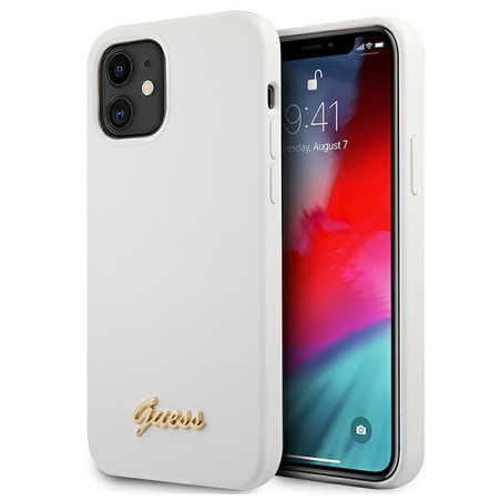 Kryt Guess GUHCP12SLSLMGWH pro iPhone 12 mini - bílá