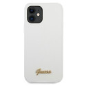Kryt Guess GUHCP12SLSLMGWH pro iPhone 12 mini - bílá