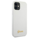 Kryt Guess GUHCP12SLSLMGWH pro iPhone 12 mini - bílá