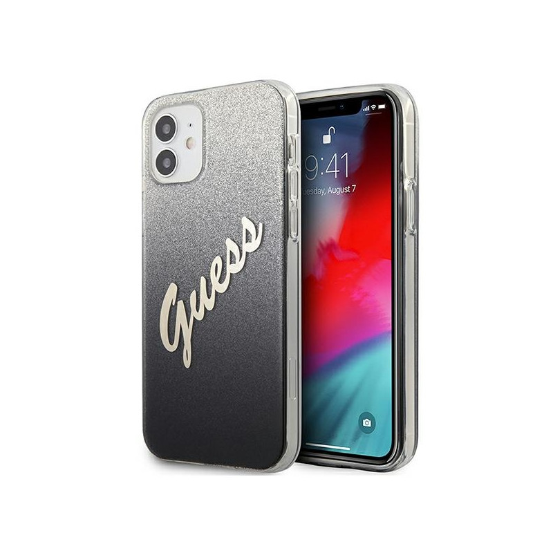 Kryt Guess GUHCP12SPCUGLSBK pro iPhone 12 mini - černý