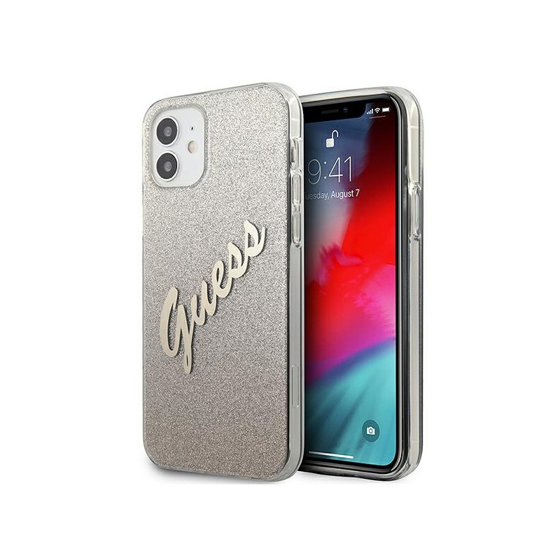 Kryt Guess GUHCP12SPCUGLSGO pro iPhone 12 mini - zlatý/gradiënt glitter hardcase (gold)
