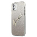 Kryt Guess Glitter Gradient iPhone 12 mini – zlatý