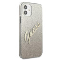 Kryt Guess Glitter Gradient iPhone 12 mini – zlatý