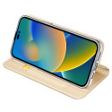 DUX DUCIS SkinPro kryt typu kniha pro iPhone 14 Pro, zlatý